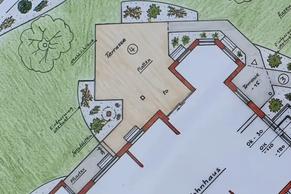 Plan für den Gartenbau