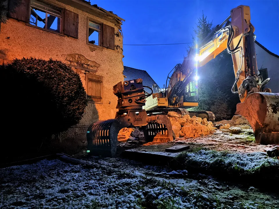 Maschineneinsatz im Erdbau